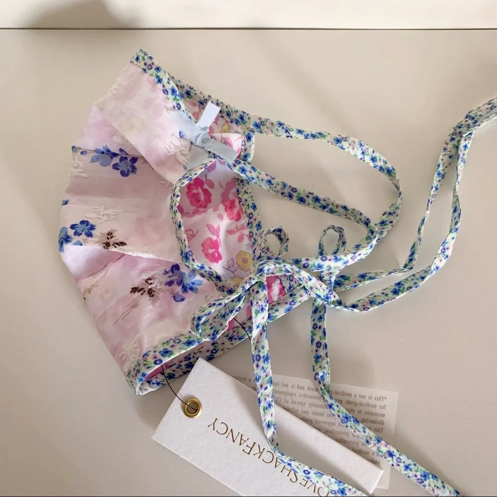 LoveShackFancy embroidered face mask ditsy floral